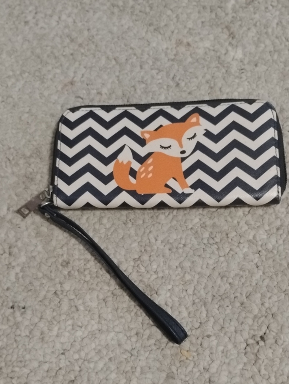 Fox Chevron Wristlet Wallet